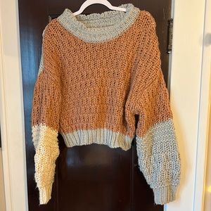 Color block sweater.